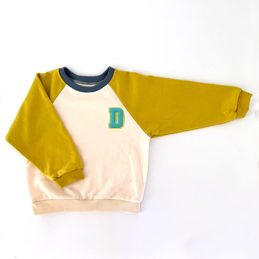 Custom Kids Yellow Sweatshirt - 1 Letter