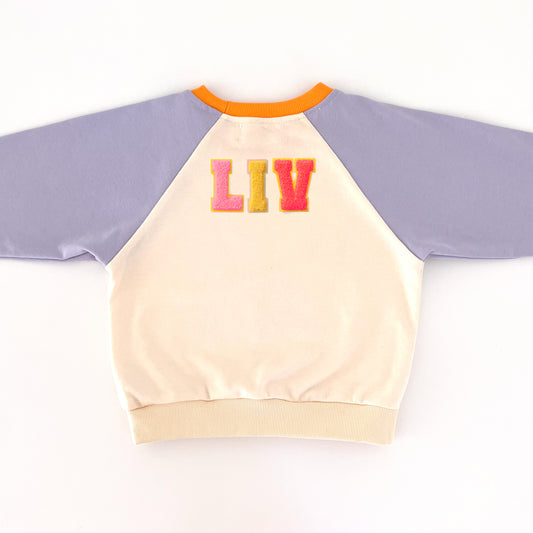 Custom Kids Lilac Sweatshirt - 3 Letters