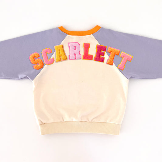 Custom Kids Lilac Sweatshirt - 8 Letters