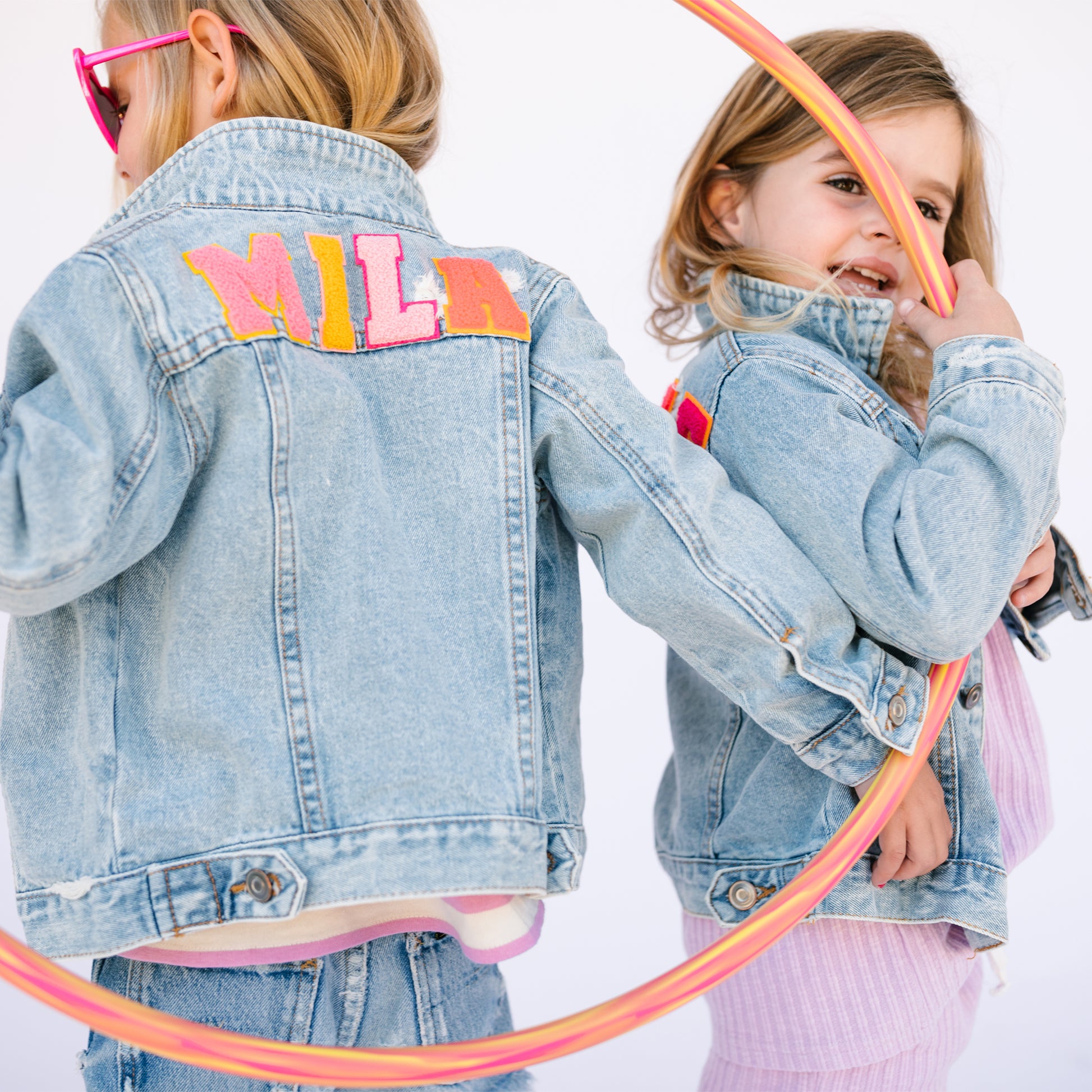 Amazon.com: Auntie's Little Sunshine Kids' Denim Jacket - Sun Print Jean  Jacket - Colorful Denim Jacket for Kids - Medium Washed, S: Clothing, Shoes  & Jewelry