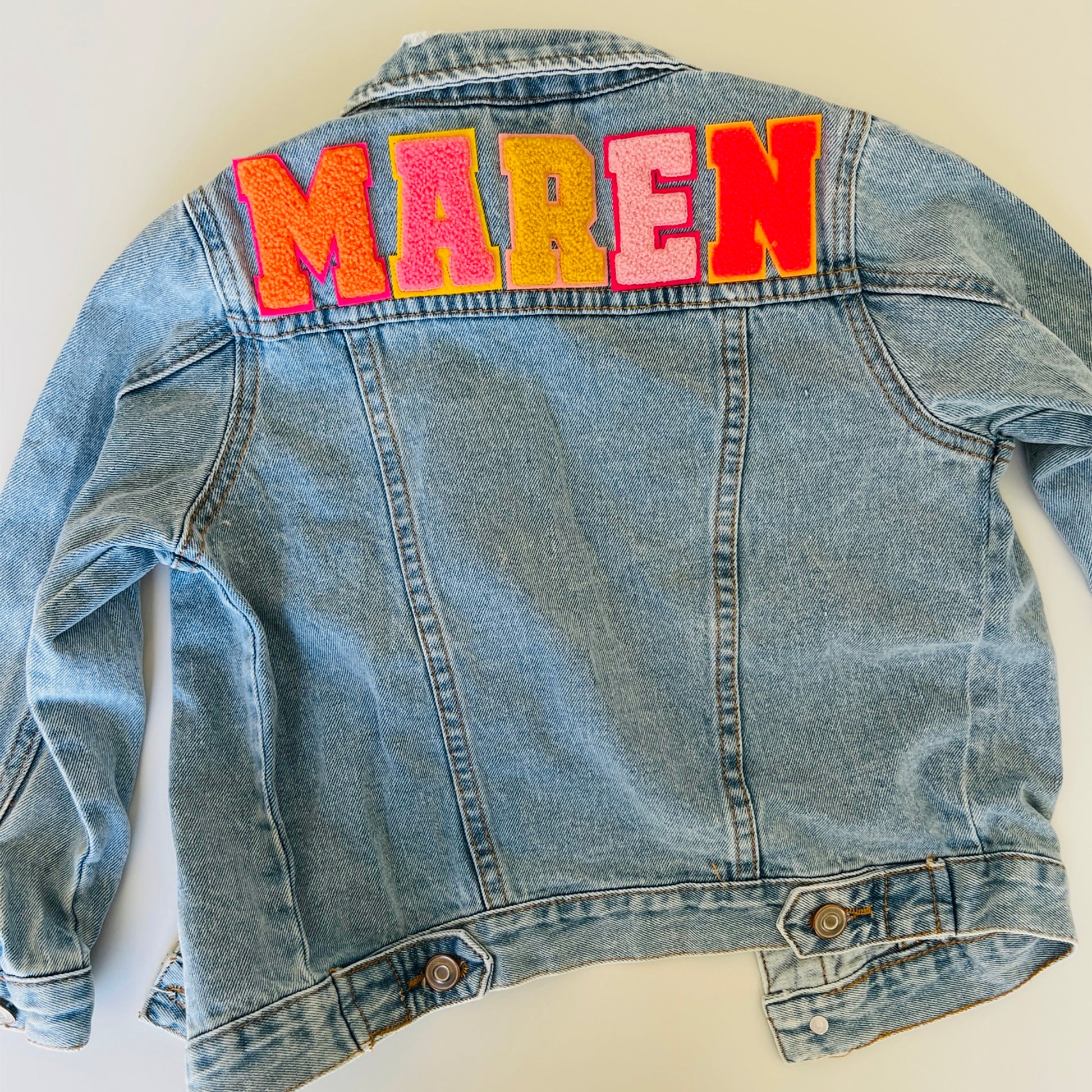 Custom Kids Denim Jacket - 5 Letters – smallstarclothing